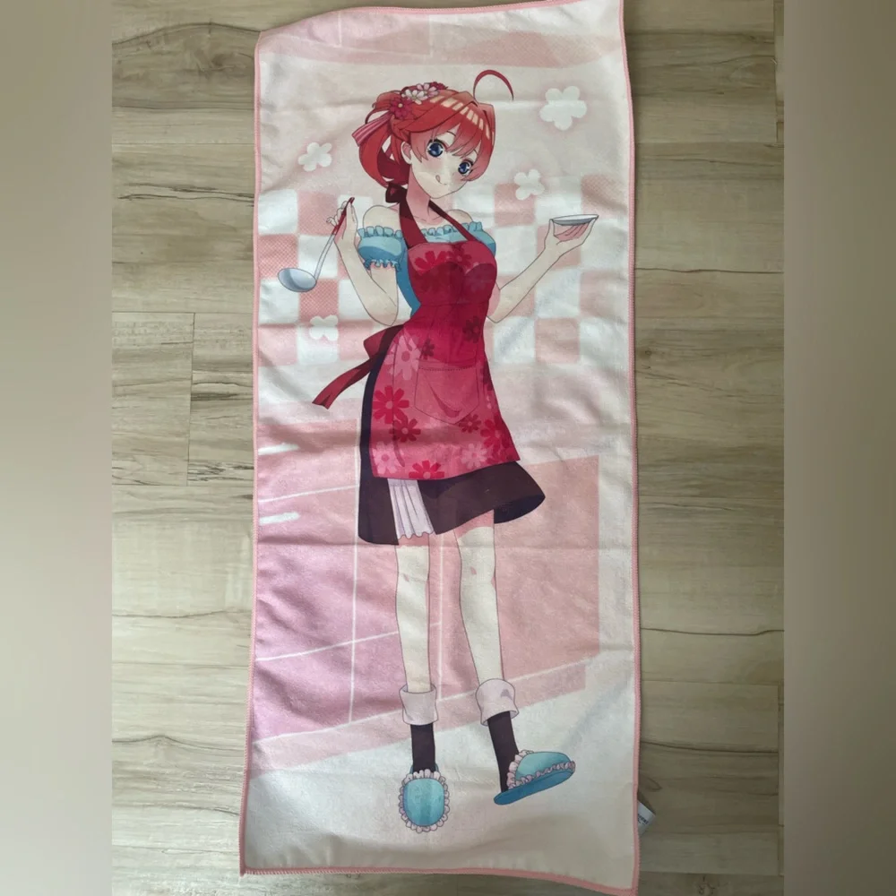 The quintessential quintuplets Nakano Itsuki Anime Pink microfiber towel